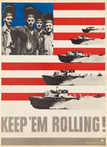 LEO LIONNI (1910-1999). KEEP EM ROLLING! Group of 4 posters. 1941. Each 40x29 inches, 101x75 cm. U.S. Government Printing Office, [Was